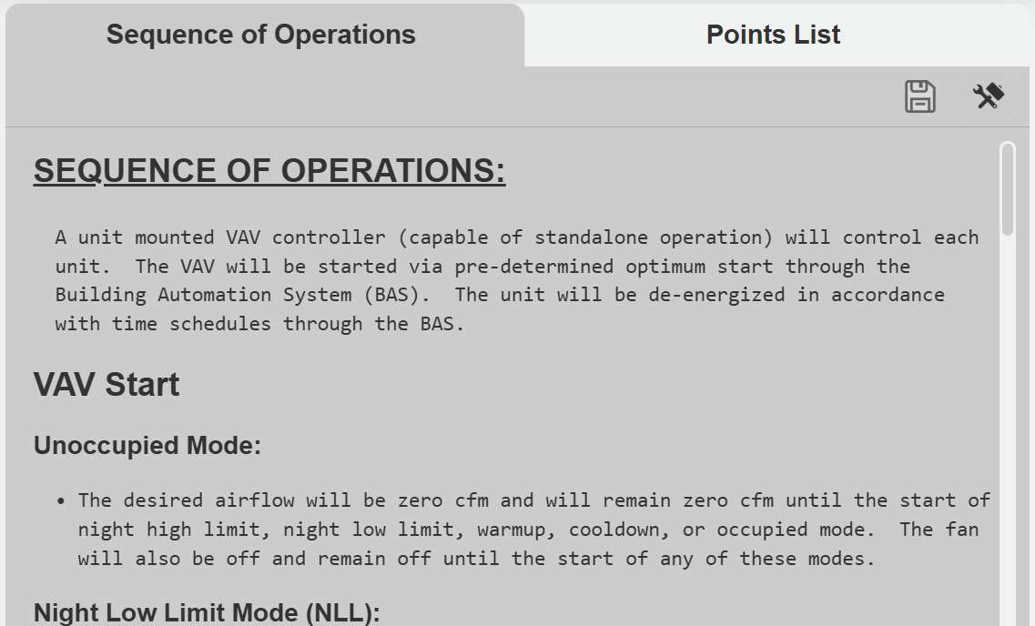 Sequence of Ops Screenshot